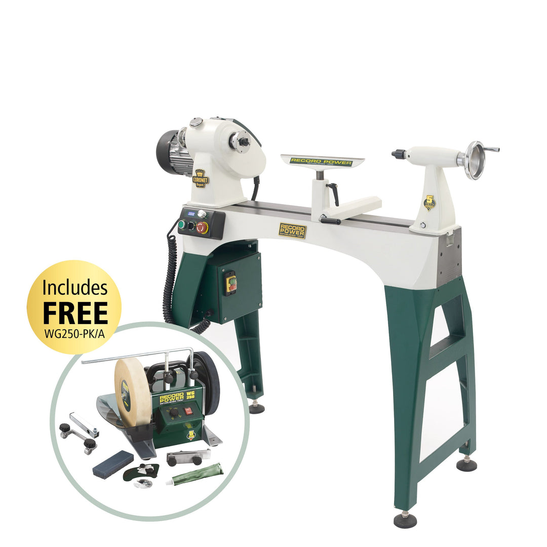 Pack Torno Coronet Regent + Sistema de Afilado WG250 gratis