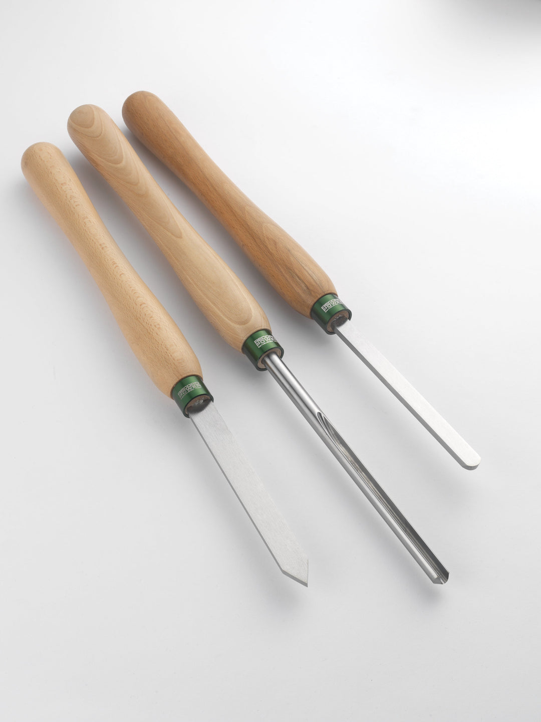 Set para torneado de cuencos — 3 piezas HSS (mango estándar)