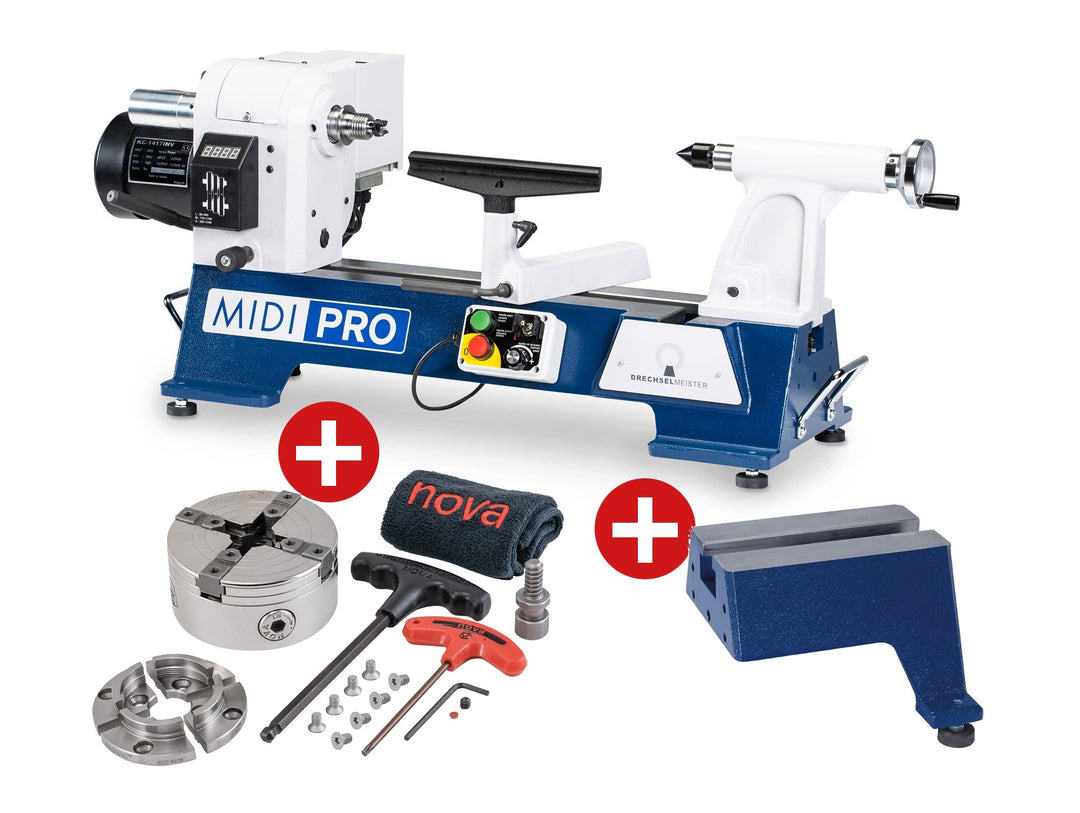 Torno Drechselmeister MIDI PRO SET con SuperNOVA2 PRO-TEK