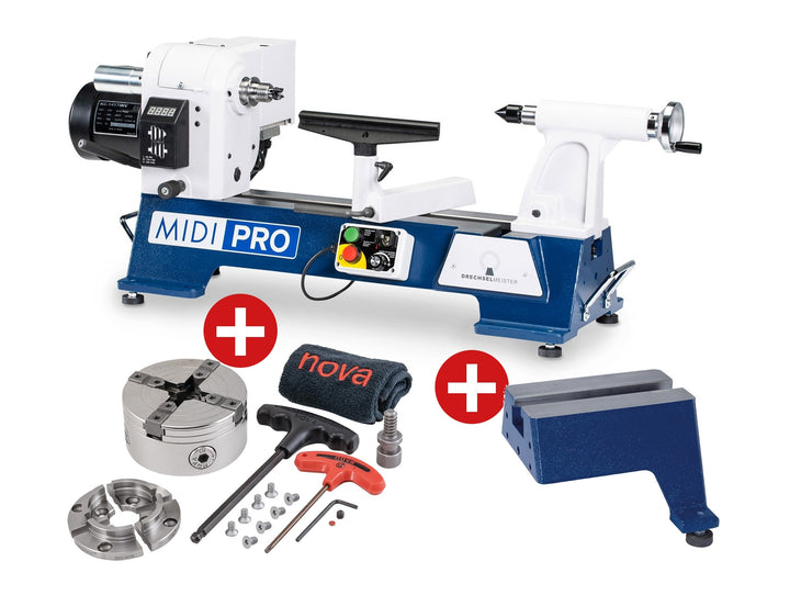 Torno Drechselmeister MIDI PRO SET con SuperNOVA2 PRO-TEK